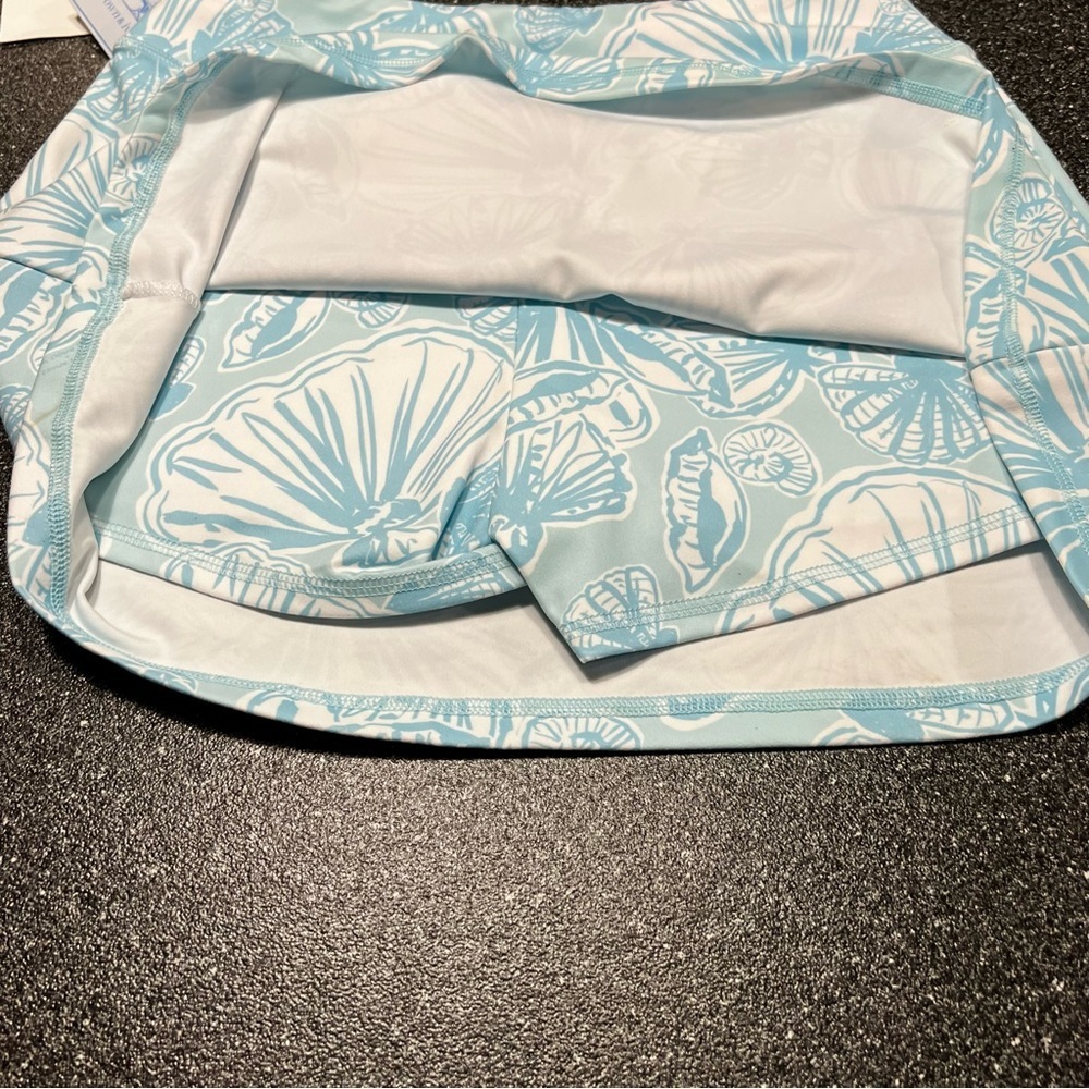NWT Crown & Ivy  Light Blue Floral Mini Skort - Picture 6 of 11